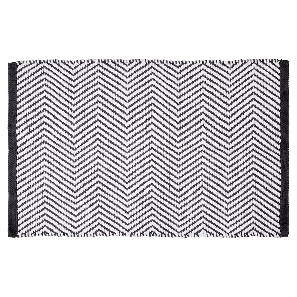 F&F Home Grey Zig Zag Bath Mat