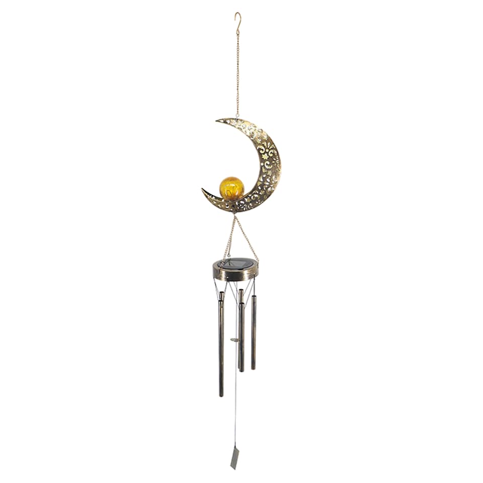 image 1 of Tesco Solar Hanging Wind Chime Light Moon
