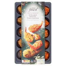 Tesco Finest 10 Brded Butterfly Prawn Selection 160G