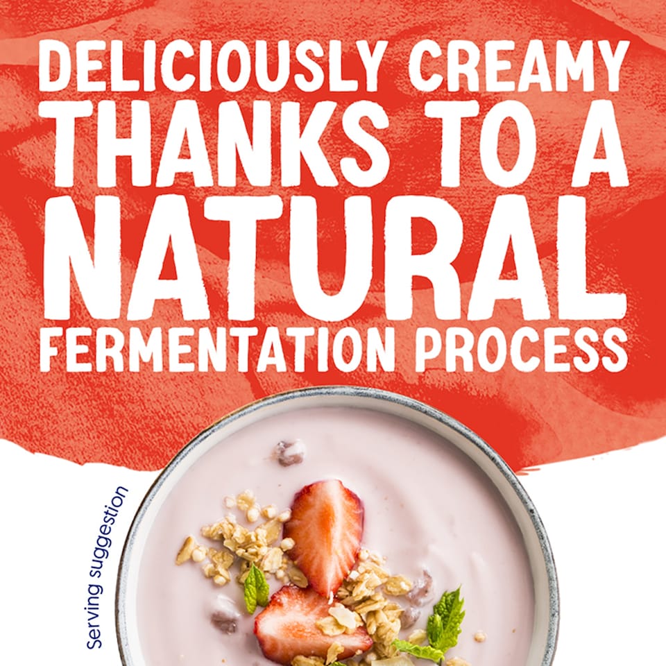 image 1 of Alpro Strawberry Gut Health Dairy Free Soya Yoghurt Alternative 4x125g