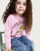 image 3 of Little Miss Princess Pure Cotton Long Sleeved Top in Pink