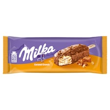 Milka Caramel Crunch mražený krém s rostlinným tukem s vanilkovou příchutí 90ml