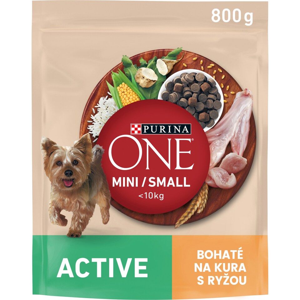 obrázok 1 z Purina ONE Mini Active granule pre psov kura 800 g