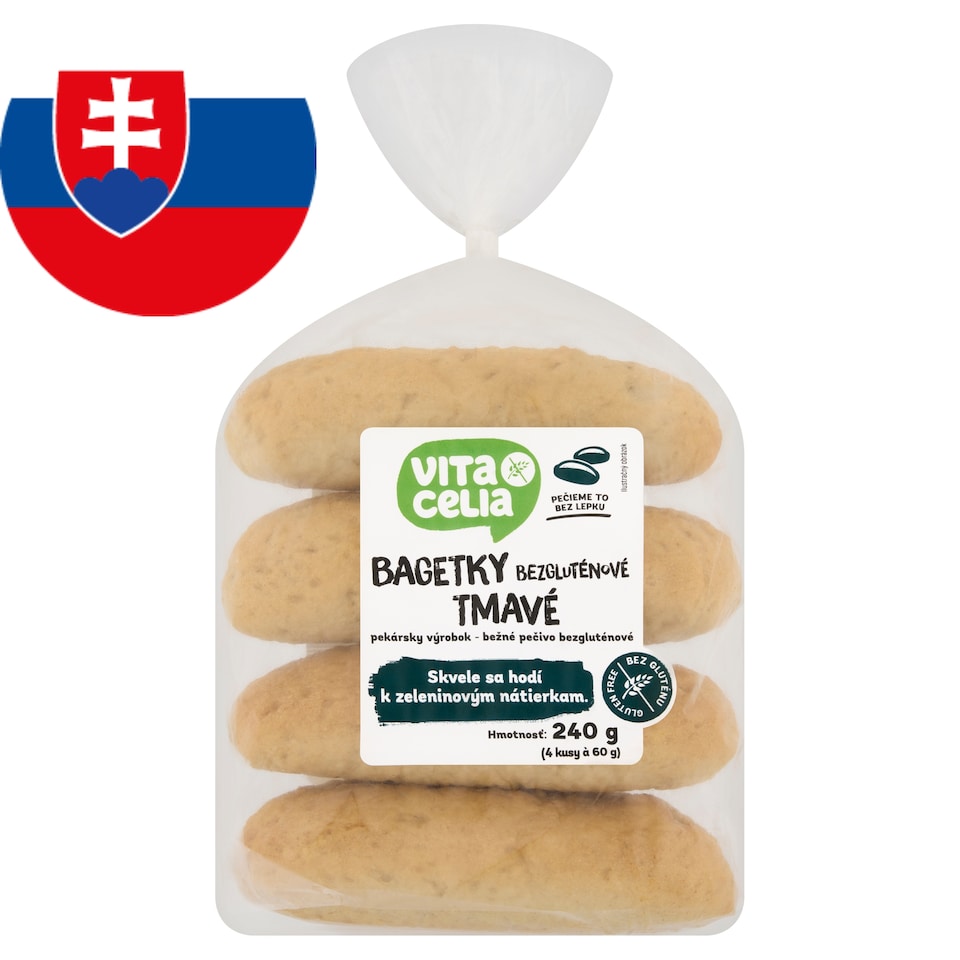 obrázok 1 z Vitacelia Bagetky bezgluténové tmavé 240 g