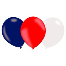 Tesco Red, White & Blue Balloons 10 Pack
