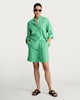 image 4 of F&F Oversized Button Up Shirt with Linen in Green