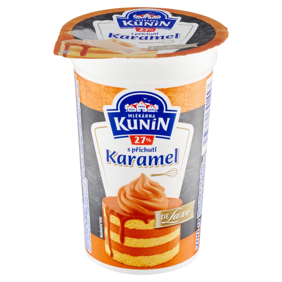Mlékárna Kunín Flavored Cream Caramel De Luxe 27% 200 g