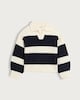 image 5 of F&F Girls Oversized Stripe Collared Jumper in Multi