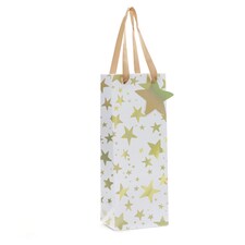 Tesco White Gold Star Bottle Bag