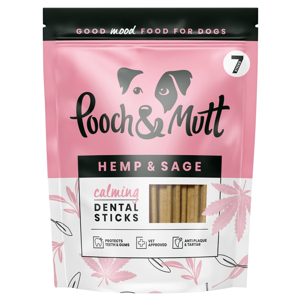 Pooch and Mutt Hemp and sage calming dental sticks 251g
