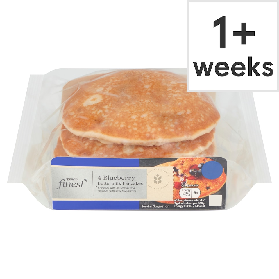 Tesco Finest Blueberry Buttermilk Pancakes 4 pack