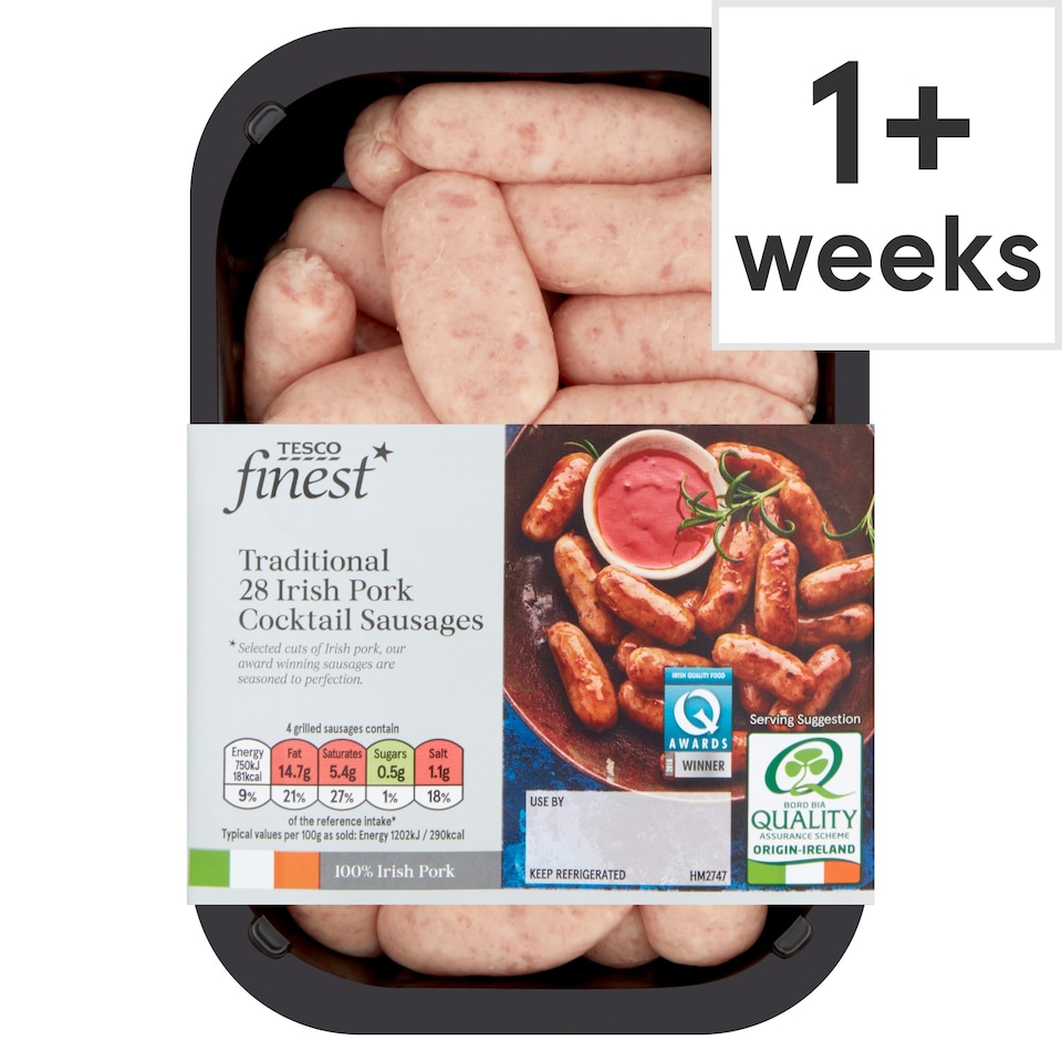Tesco Finest Pork Cocktail Sausages 454G