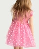 image 2 of F&F Girls Cotton Rich Floral Tulle Dress in Pink