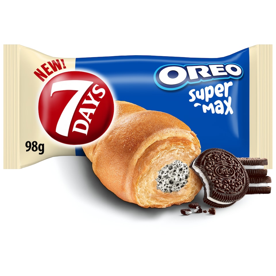 7DAYS oreo vanília kréme és kekszes croissant 98 g