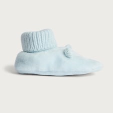 F&F Baby Fleece Bear Face Ribbed Booties in Multi