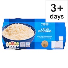 Tesco Creamy Rice Puddings 2 Pack 346g