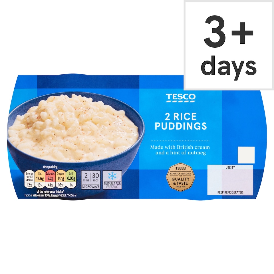 Tesco Creamy Rice Puddings 2 Pack 346g