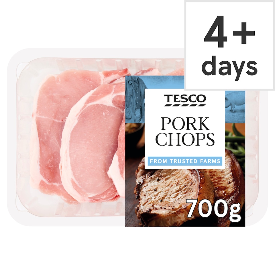 Tesco British Pork Chops 700G 700G