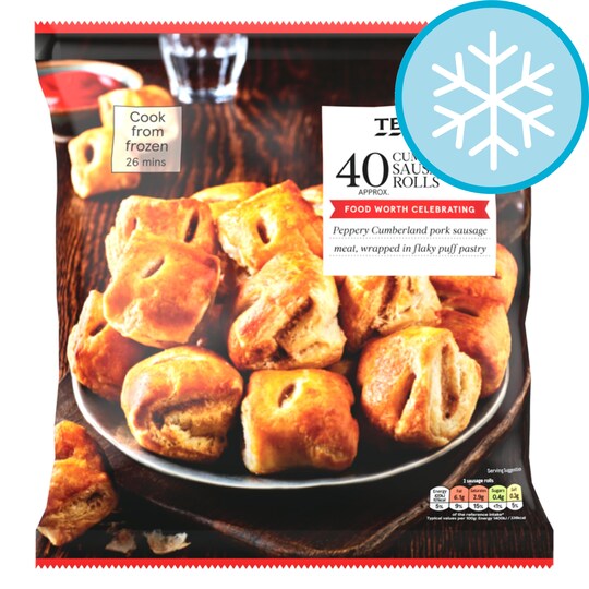 Tesco 40 Cumberland Sausage Rolls 760g Tesco Groceries