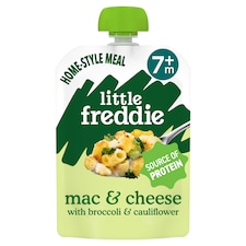 Little Freddie Organic Mac and Cheese with Broccoli & Cauliflower Baby Food Pouch Single 7m+ 130g