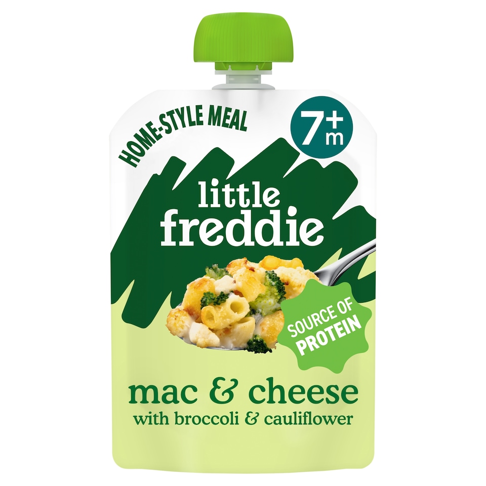 Little Freddie Organic Mac and Cheese with Broccoli & Cauliflower Baby Food Pouch Single 7m+ 130g