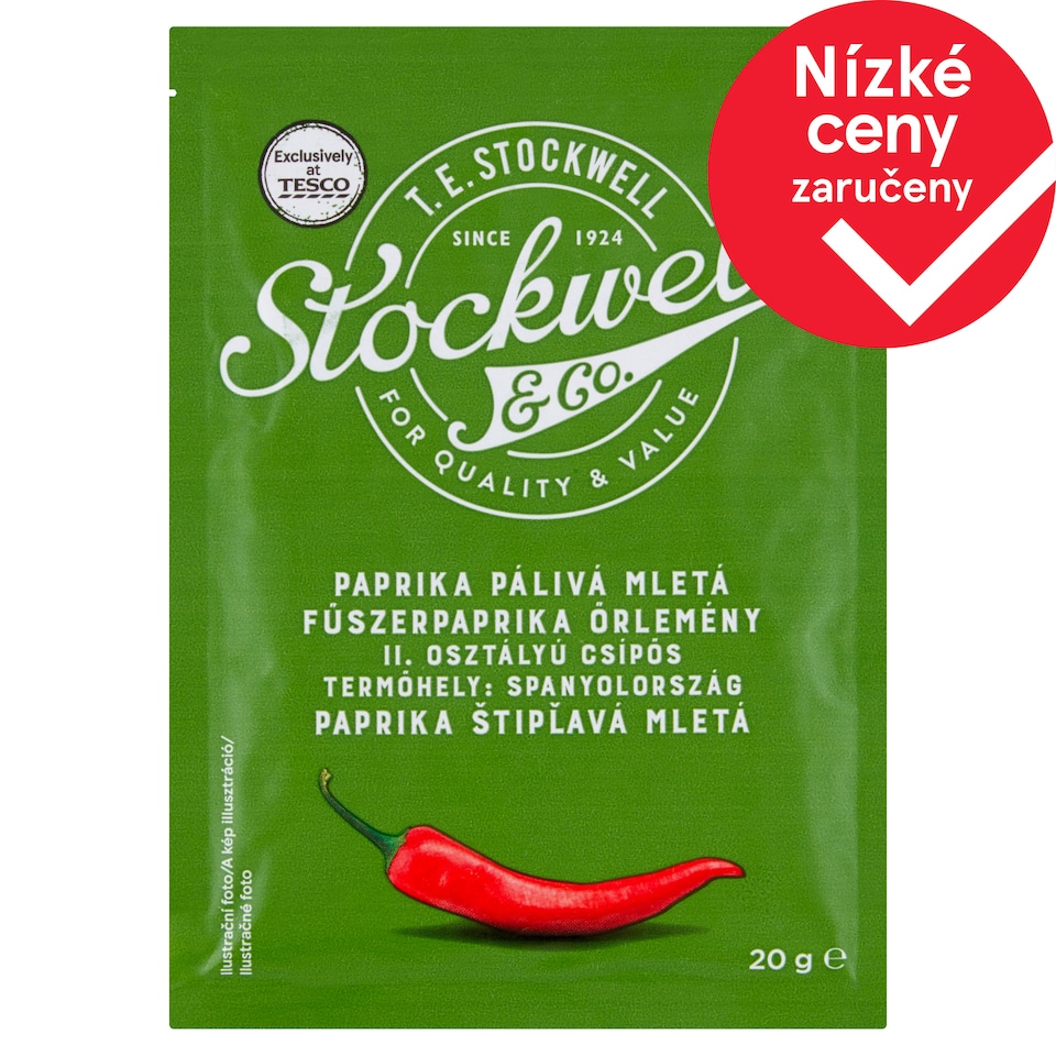 Stockwell & Co. Paprika pálivá mletá 20g