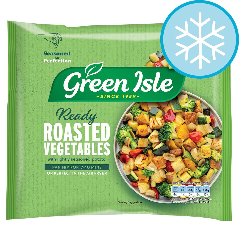Green Isle Ready Roasted Vegetables with Lightly Seasoned Potato 550g