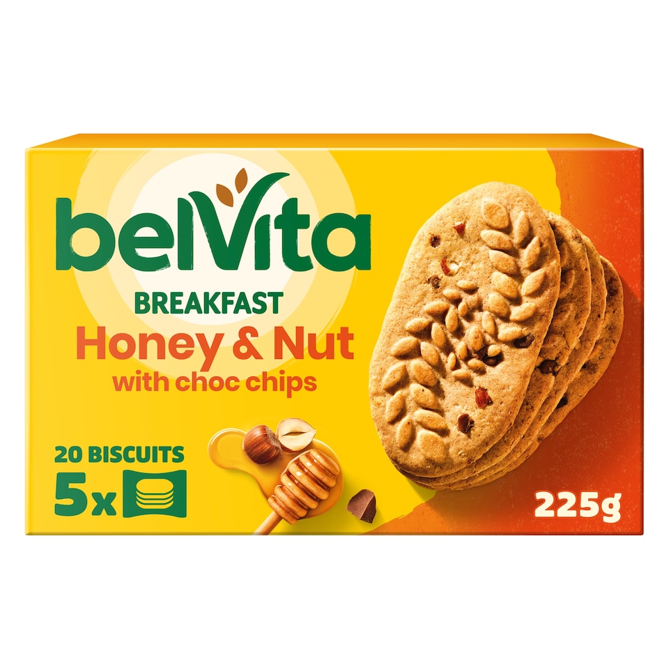 BelVita Breakfast Biscuits Honey & Nut 5 Pack 225G