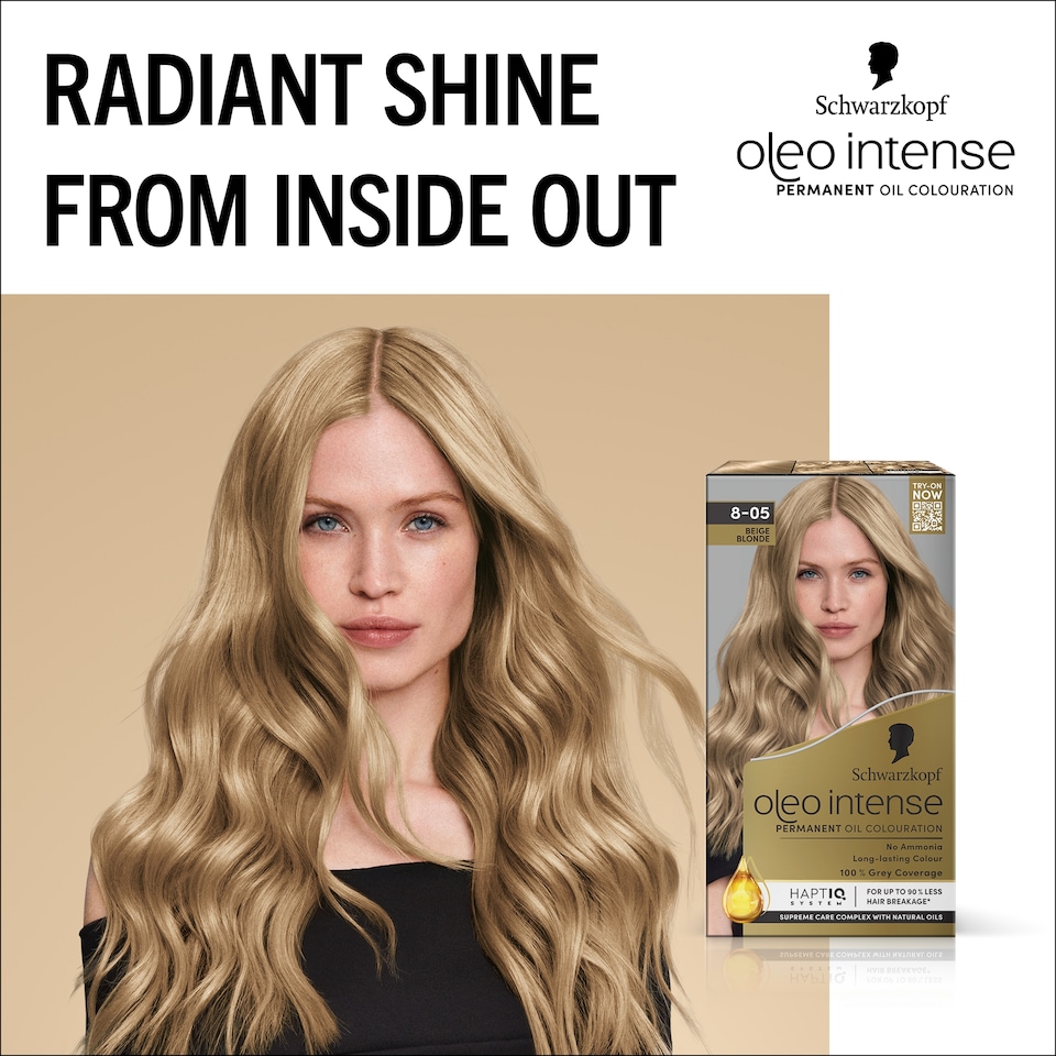 image 1 of Schwarzkopf Oleo Intense Beige Blonde 8-05 Permanent Hair Dye