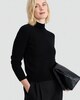 image 1 of F&F Premium Pure Cashmere High Neck Jumper in Black