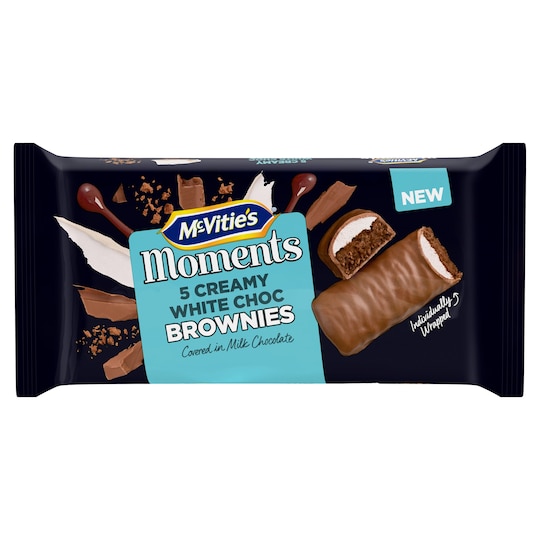 image 1 of Mcvitie Moments White Chocolate Cream Brownies 5 Pack
