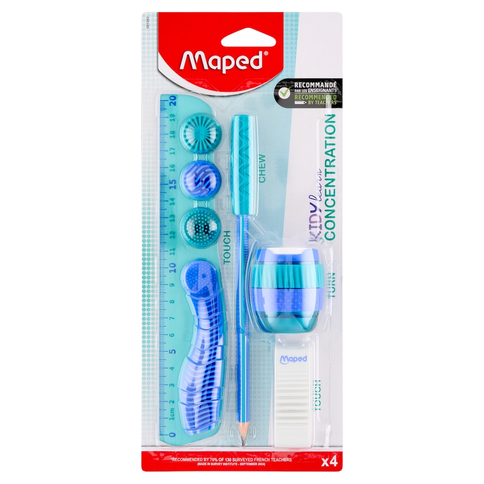 Maped Kidy Learn Concentration Stationery Set 4 pcs