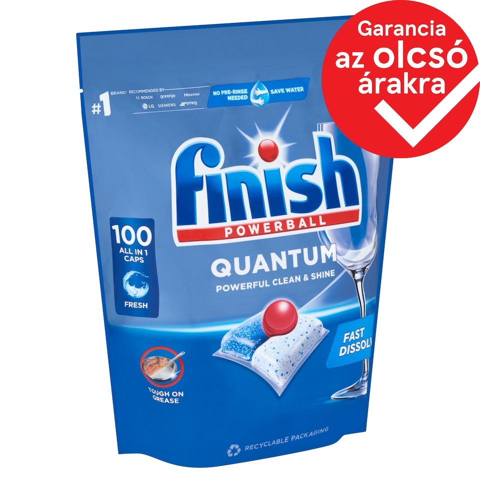 Finish Powerball Quantum All in 1 Regular mosogatógép kapszula 100 db 1040 g