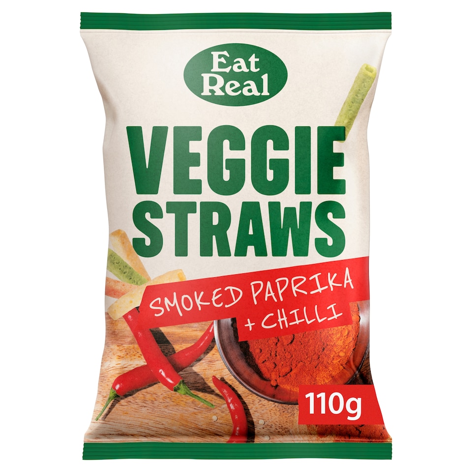 Eat Real Veggie Straws - Smoked Paprika & Chilli 110g