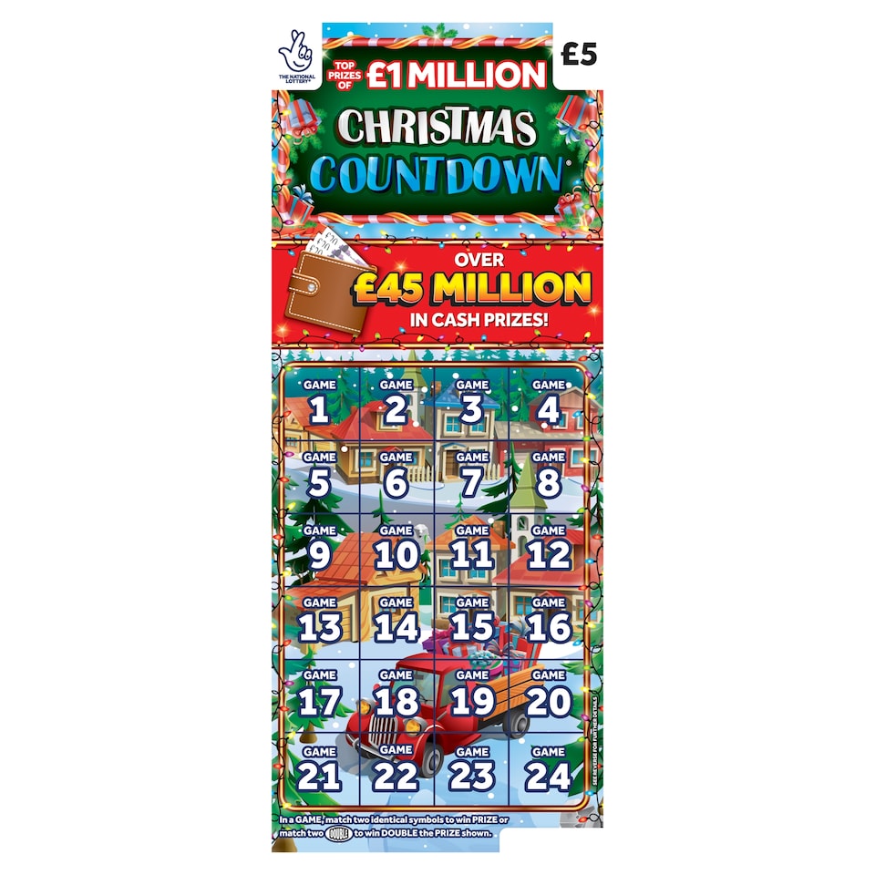 CHRISTMAS COUNTDOWN SCRATCHCARD