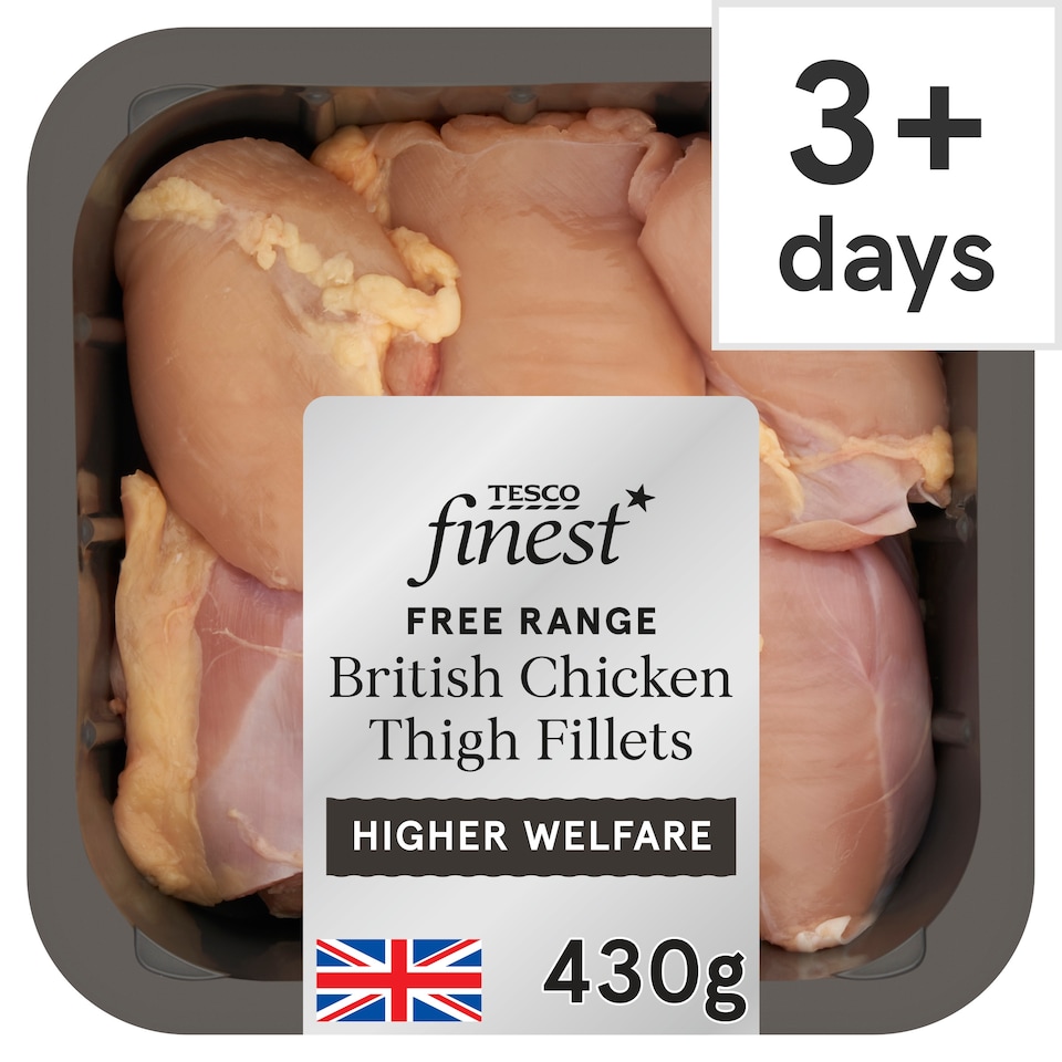 Tesco Finest British Free-Range Chicken Thigh Fillets 430g