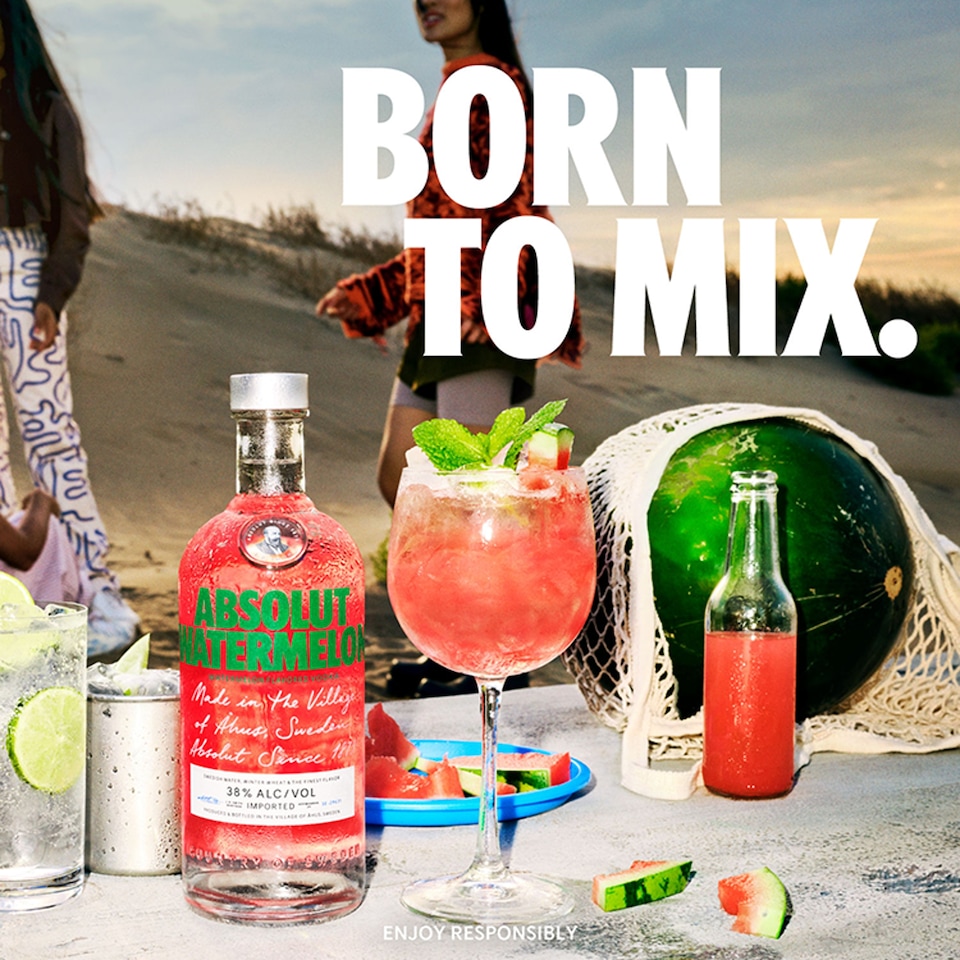 image 1 of Absolut Watermelon Flavoured Vodka 70Cl