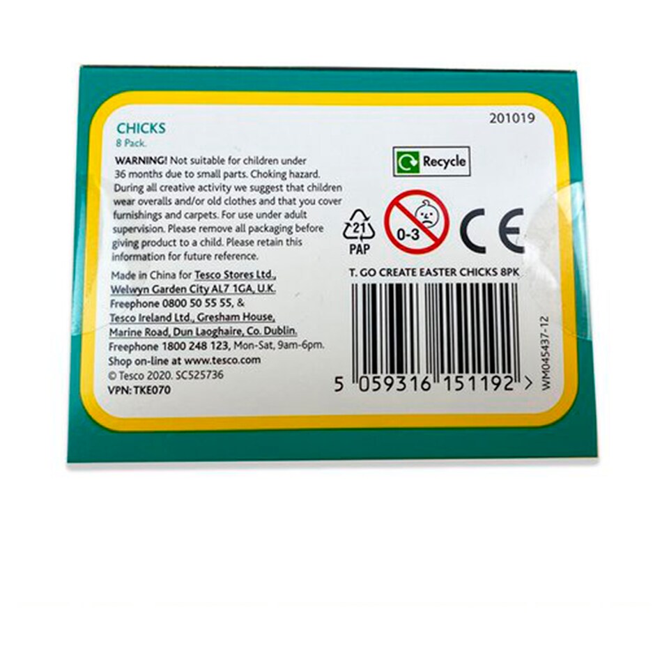 image 1 of Go Create Easter Chicks 8Pk