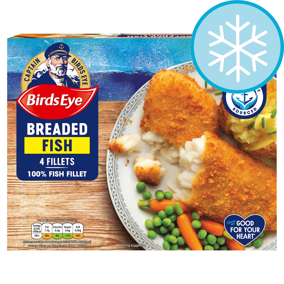 Birds Eye 4 Breaded Fish Fillets 400G