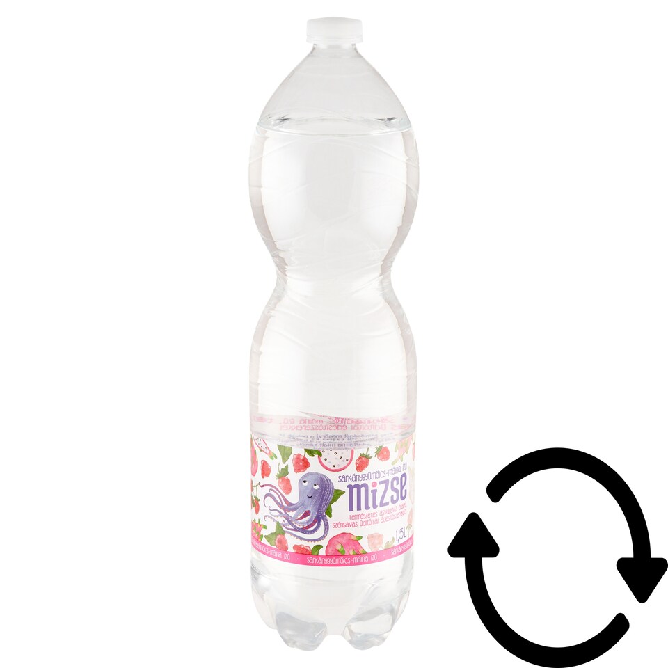 Mizse sárkánygyümölcs-málna ízű természetes ásványvíz alapú szénsavas üdítőital 1,5 l