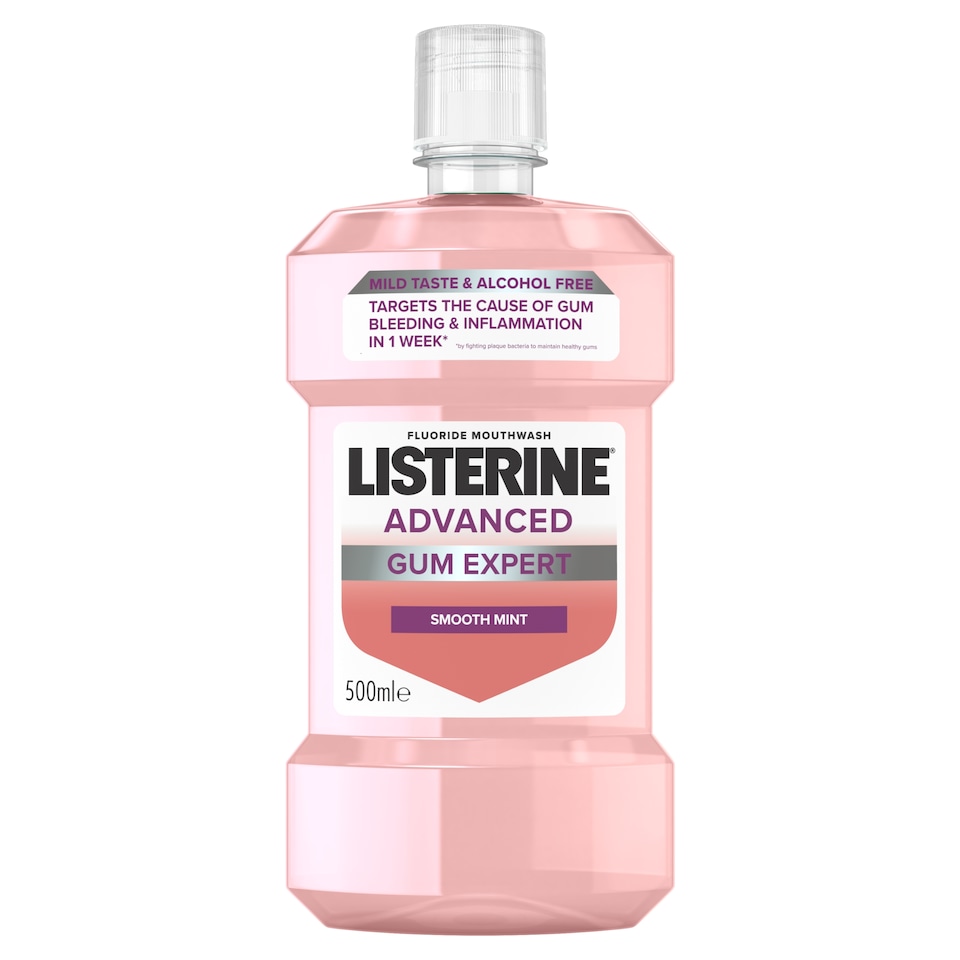 image 1 of Listerine Advanced Gum Expert Alcohol Free Smooth Mint 500ml