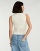 image 3 of The F&F Edit Knitted Button Front Waistcoat in Cream
