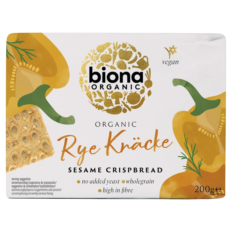 'Biona Organic Rye Knacke Sesame Crispbread 200g