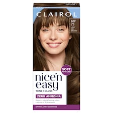 CLAIROL NICE'N EASY TONE+GLOSS SEMI PERMANENT HAIR DYE - 611/75 LIGHT ASH BROWN