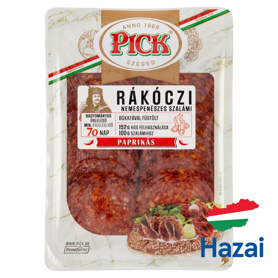 image 1 of PICK Rákoczi Sliced Noble Mold Paprika Salami 80 g