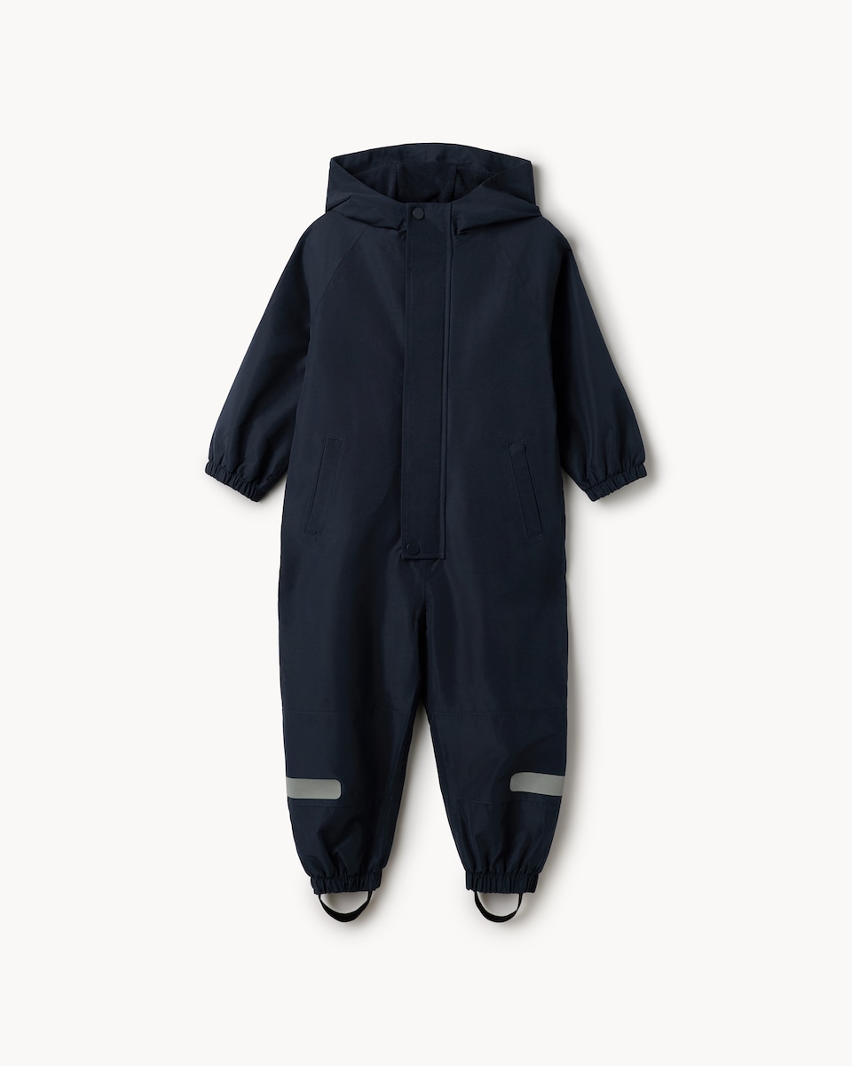image 1 of F&F Boys Fleece Lined Waterproof Puddlesuit in Navy