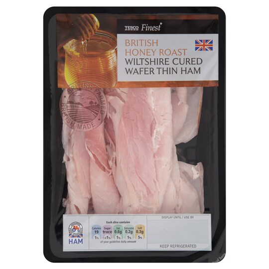 Tesco Finest Wafer Thin Honey Roast Wiltshire Cured Ham 115G Tesco Groceries