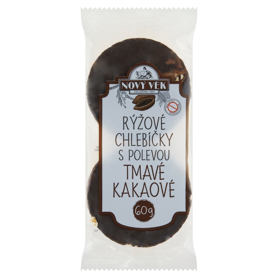 image 1 of Nový Věk Rice Sandwiches with Dark Cocoa Coating 60g