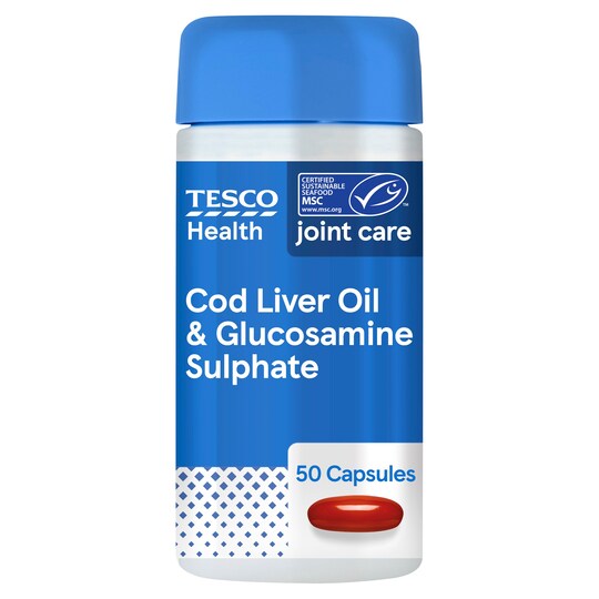Tesco Health Cod Liver Oil & Glucosamine Sulphate 50 Caps Tesco Groceries