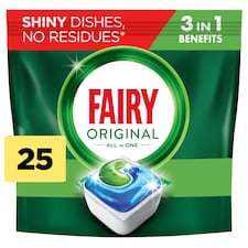 Fairy All In One Original Dishwasher Tablets 25 Pack 338g